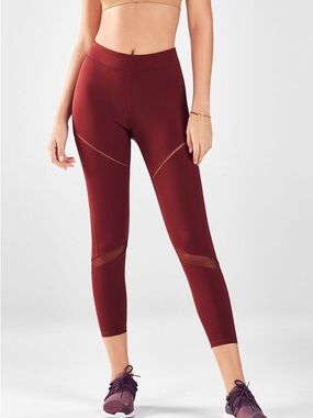 Fabletics High-Waist Burgundy Leggings